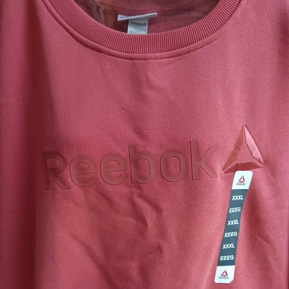 Reebok Women's Size XXXL Purpose Crew Neck Sweatshirt Dusty Cedar - Picture 6 of 13